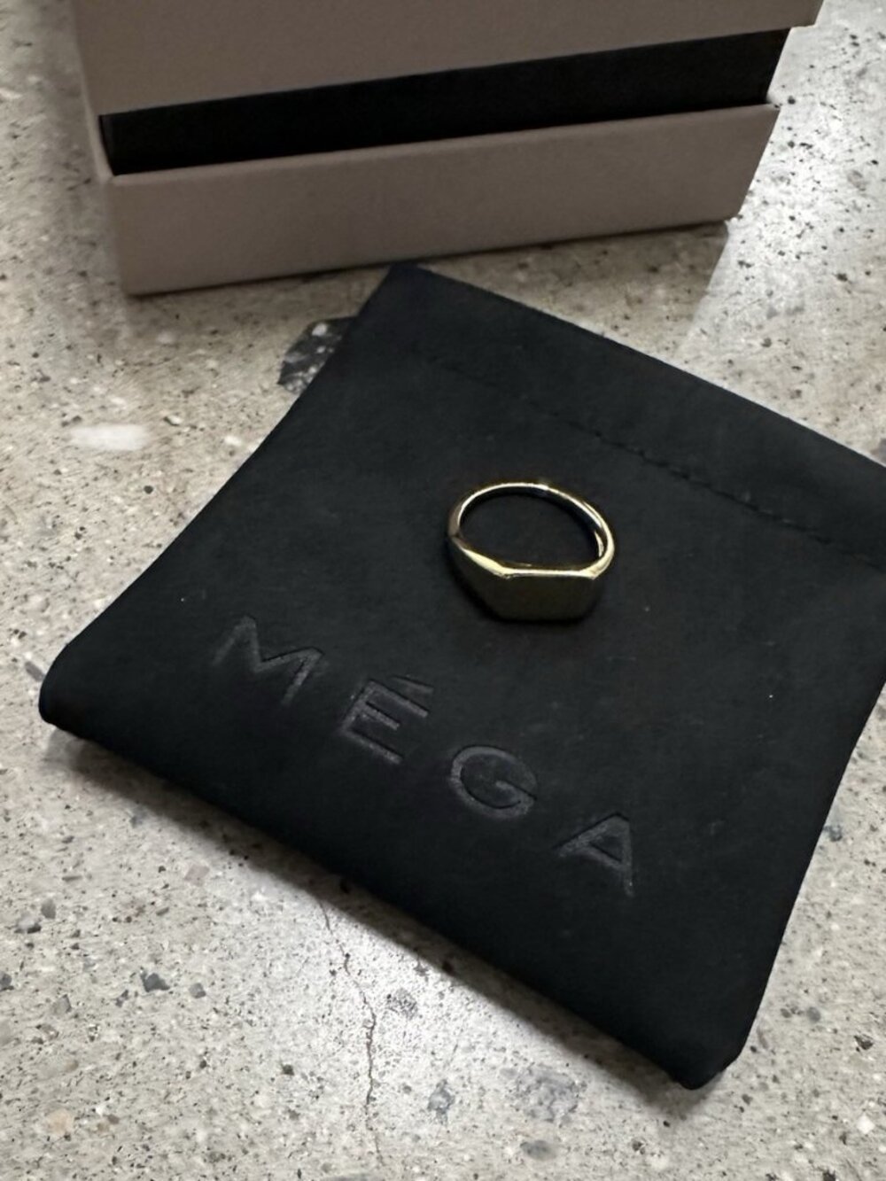 MEGA The Signet Pinky Ring 14k Gold Plated 7